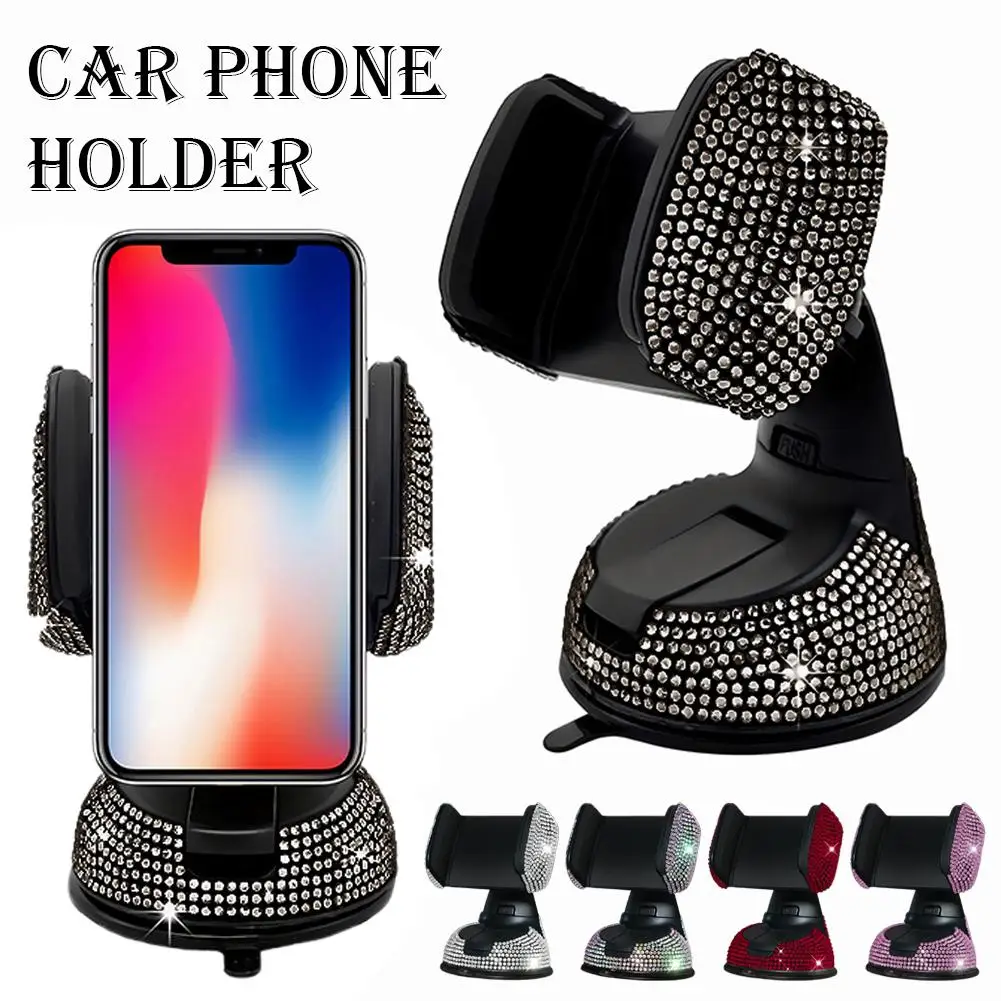 Supporto per telefono per auto Bling universale girevole sicuro perfetto per una facile navigazione e stile interno donna Accessori F2q6
