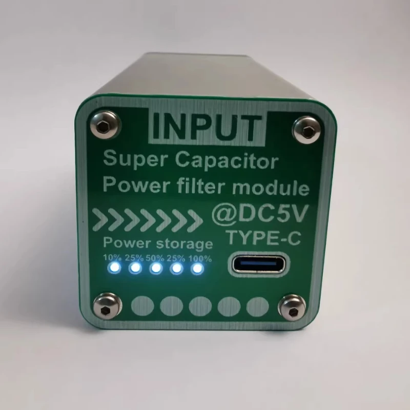 

Суперконденсаторный фильтр питания 5 В, вход и выход типа C для Raspberry Pi