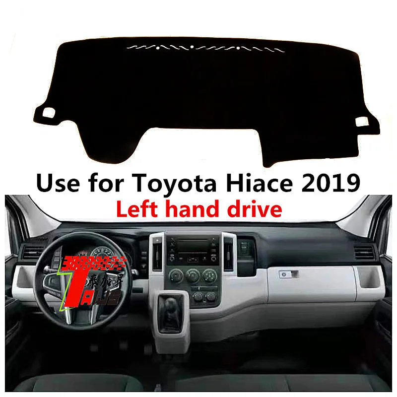 Use for Toyota HIACE 2019 Custom fit Dashboard Cover Left/Right Two Materials Three Color Choices Car Accessory