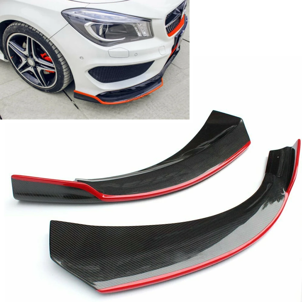 For Mercedes-Benz W117 C117 CLA Class CLA250 CLA260 CLA45 AMG 2013-2015 Front Bumper Side Spoiler Splitter Cover