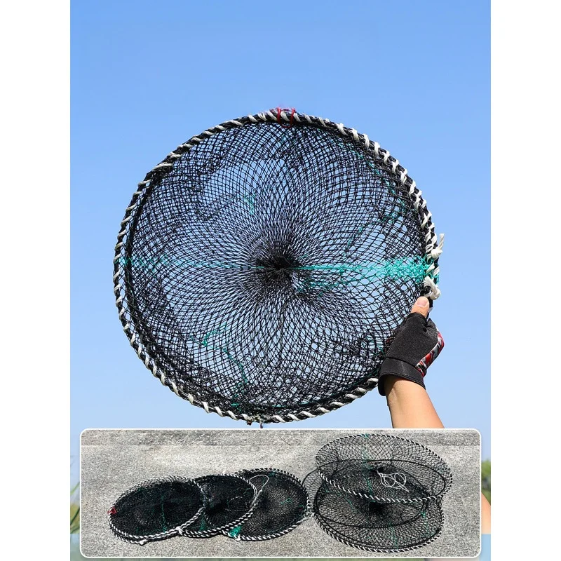 Sturdy Offshore Crab Trap with Spring-loaded Cage for Beachside Crustacean Catching Heavy-duty Design Ideal Fishing Gear
