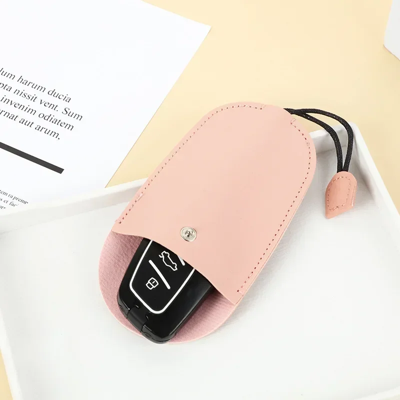 Pull Out Key Case Bags Women Men Solid Colour PU Leather Key Wallets Housekeepers Car Key Holder Case Leather Bag for Keys