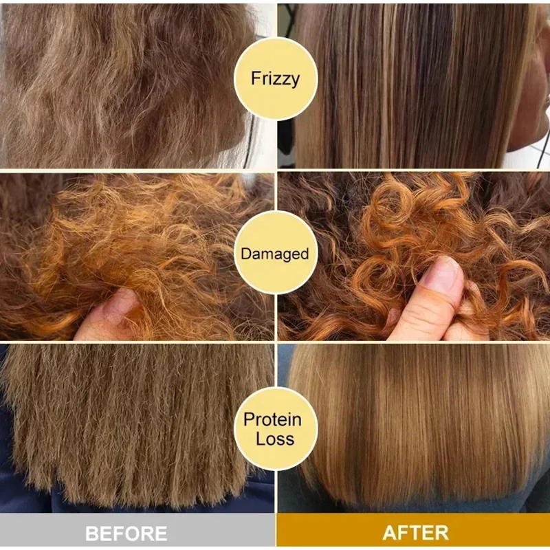 Condicionador de cabelo de gengibre, reparação danificada, frisada, melhora a rugeza, suavidade, nutrição suave, nutrição profunda, raiz do cabelo, cuidados com o couro cabeludo