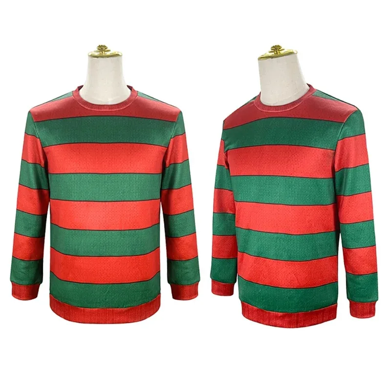 Bear's Den Movie Krueger Cosplay Kostuum Kleding Freddy T-shirt Volwassen Rood Groen Gestreept Horro Top Pak Halloween Nieuwe 2025