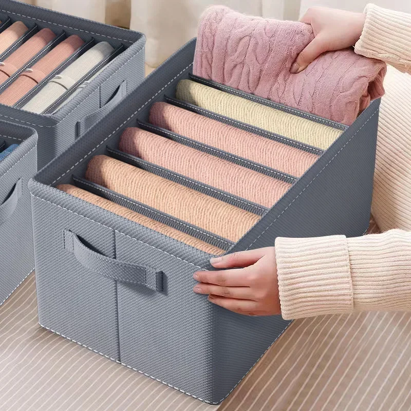 Organizer Storage Pants Thicken Organizers Wardrobe Clothes Sweater Jeans Cabinets Storage Organizer Closet Drawers Box Clothes