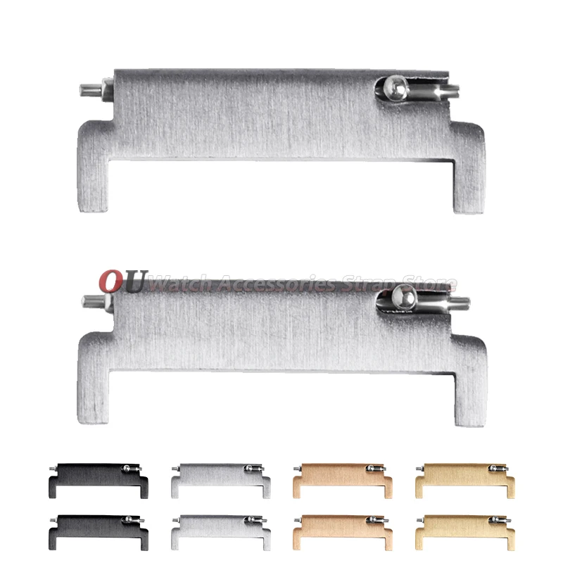 2 Stück Uhrenarmband-Adapter Uhrenzubehör 18mm auf 20mm 22mm, 20mm auf 18/20/22mm, 22mm auf 22mm Schnellverschluss Silberne Stifte Verbindungsstück – Detail 2