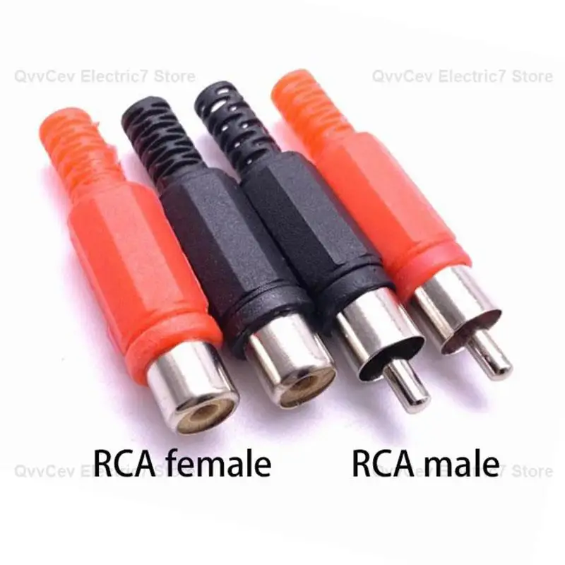 RCA Male Female Jack Connector Adapter Solder Audio Video AV Plug Plastic Handle Plugs Channel Dual Welding Tool DIY w28