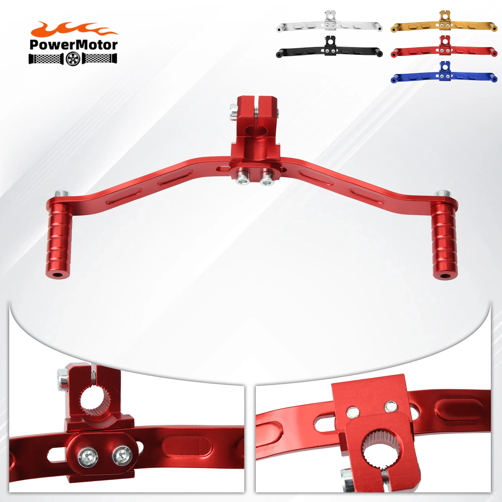 Motorrad Doppelköpfiger Schalthebel Aluminiumlegierung ATV Schalthebel Nachrüstung Ersatz Motorrad Dirt Bike Zubehör