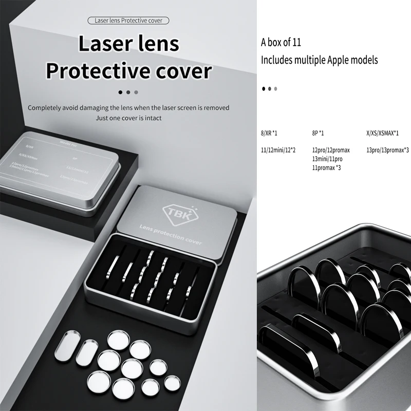 TBK 958F Lens Protective Cover Completely Avoid Damaging Phone Camera Lens Laser Machine Back Glass Seprerate For Iphone 8-13