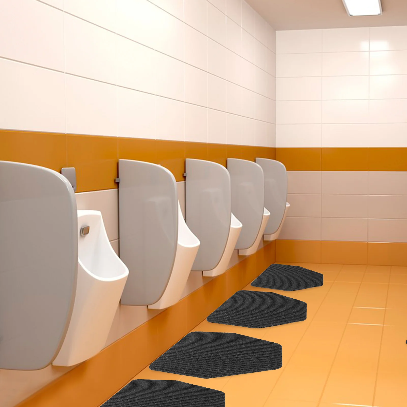 

Urinal Floor Mat for Men Bathroom with Anti-Slip Groove Surface Absorbent Design Prevents Splatter Hotel Home Use