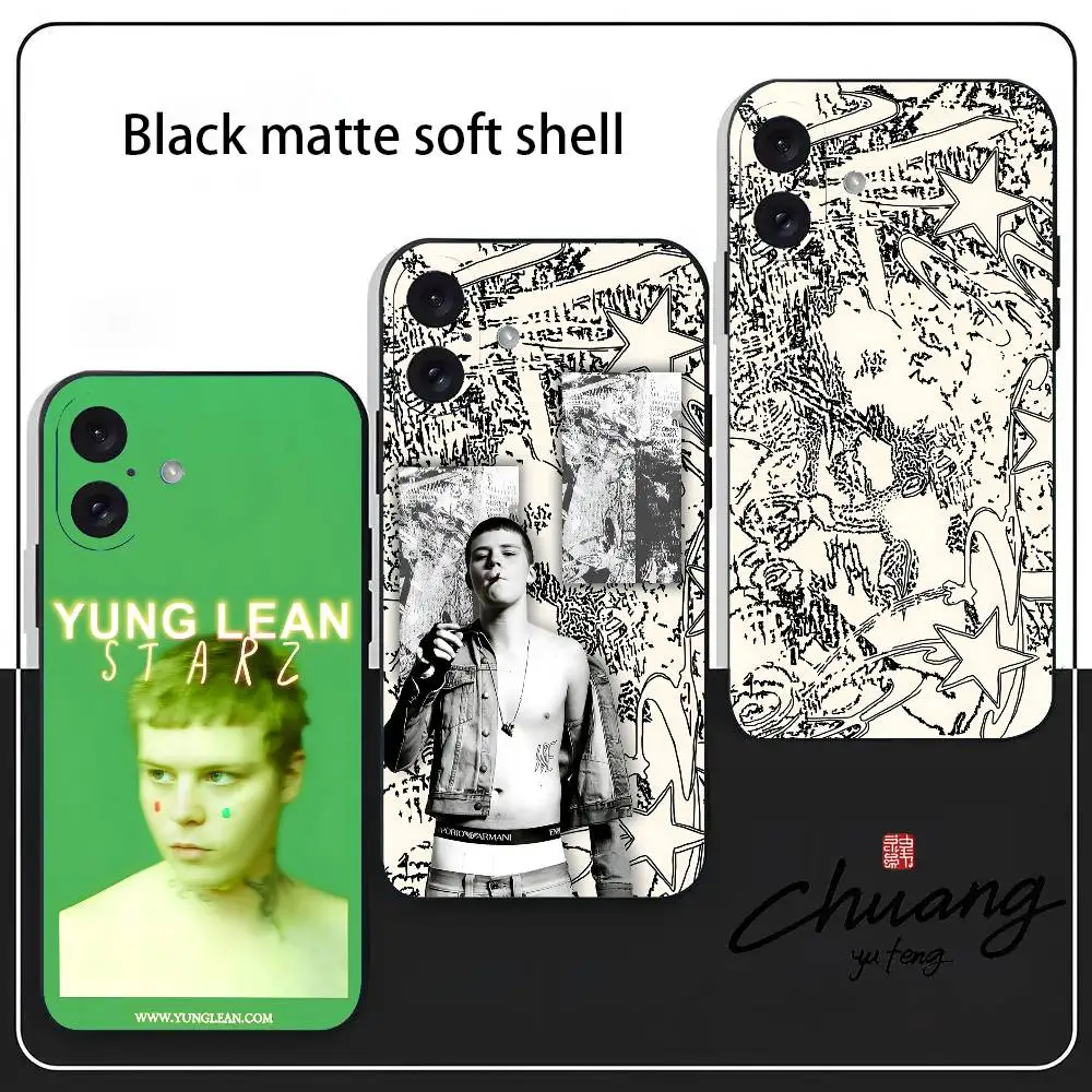 

Rapper Singer Y-Yung Lean Phone Case Stylish black matte TPU case for 11-16. Anti-slip and wear-resistant