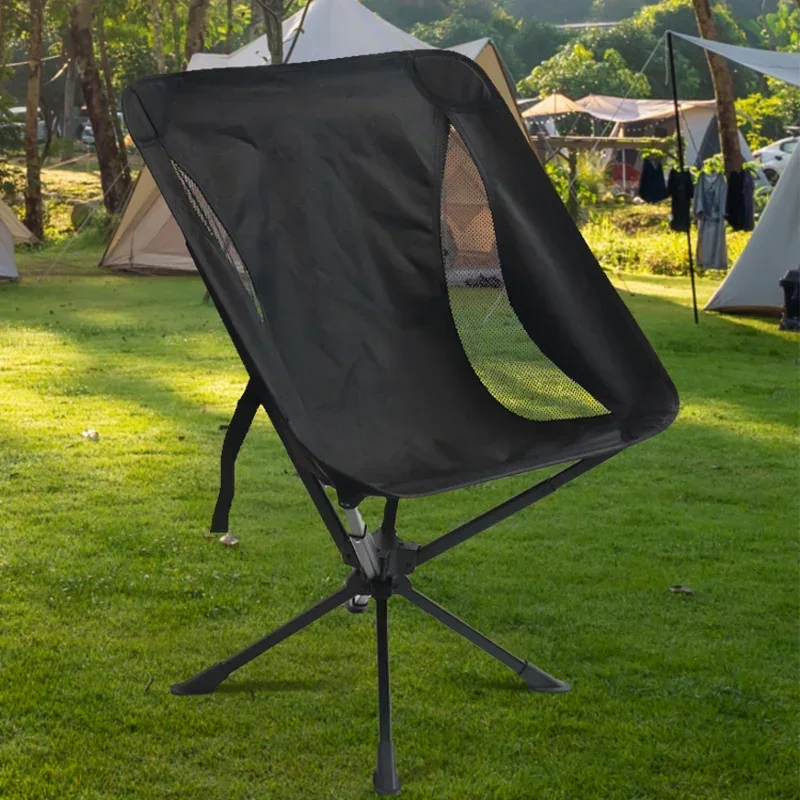 

Outdoor Backpacking Picnic Travel Chair Quick Open Folding Camping 360 Degree Swivel Chair Moon Chair