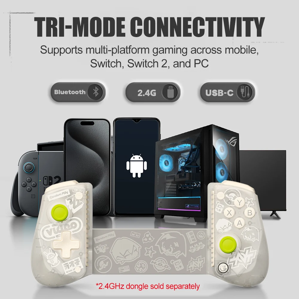 GameSir X5s Mobile Gamepad Zenless Zone Zero Edition Android iOS iPAD Mini Phone Controller for Switch 2/1 Hall Effect Sticks 썸네일 3