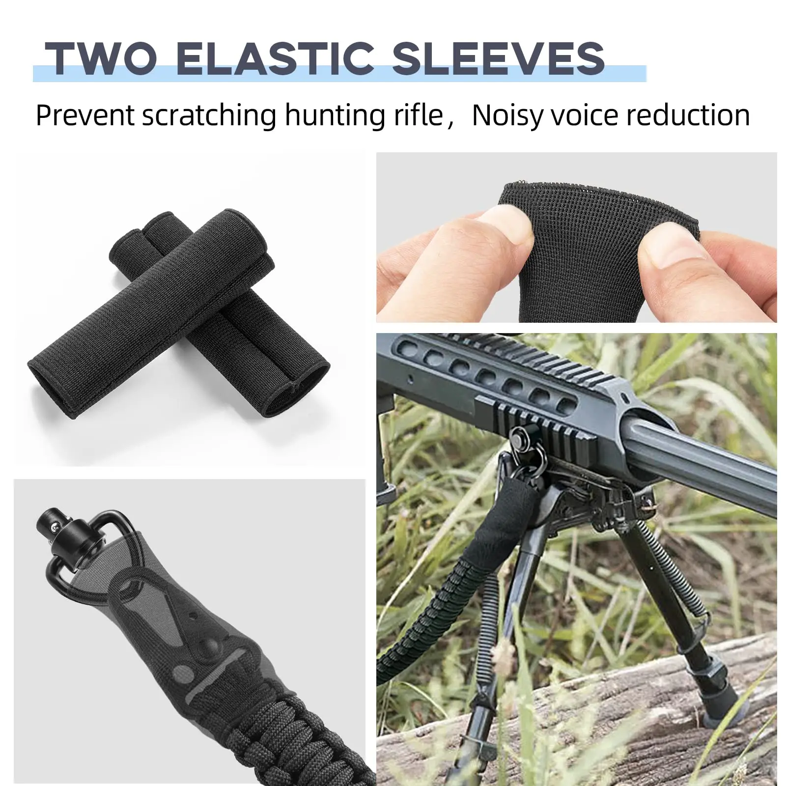 CVLIFE Two Point Slings 550 Paracord Alça Ajustável Preto Estilo Clássico Com Gancho De Metal E Giros Sólidos Para Rifle Ao Ar Livre