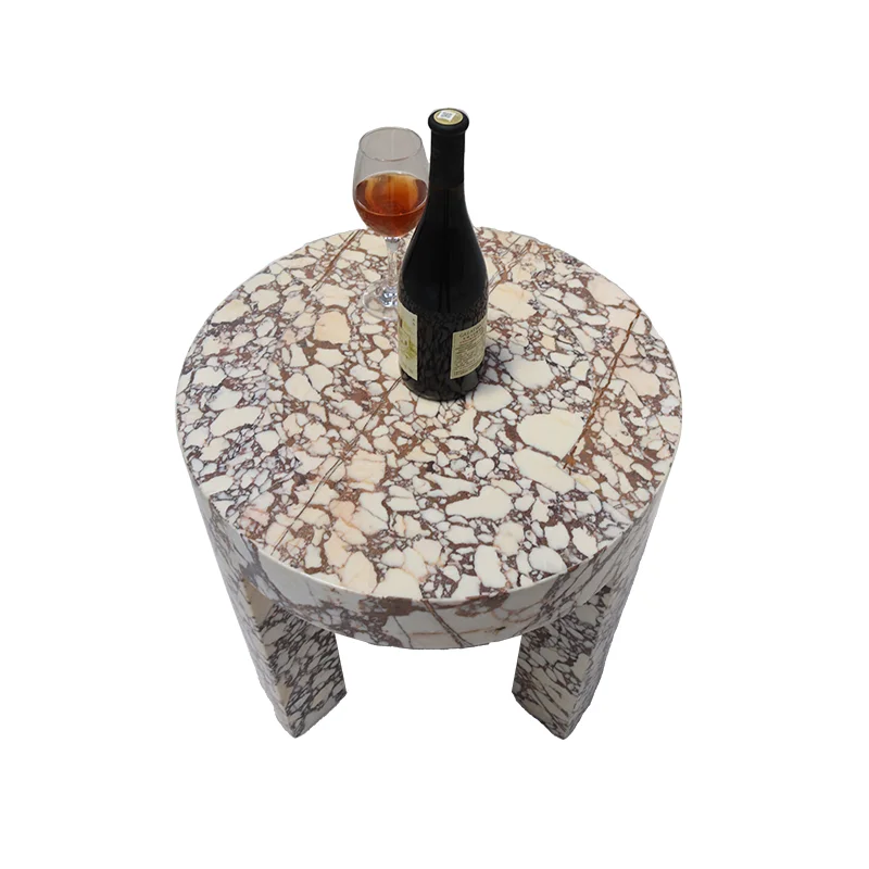 Brand New Home Decor Furniture Pedestal Polish Marble Coffee Side Table Living Room