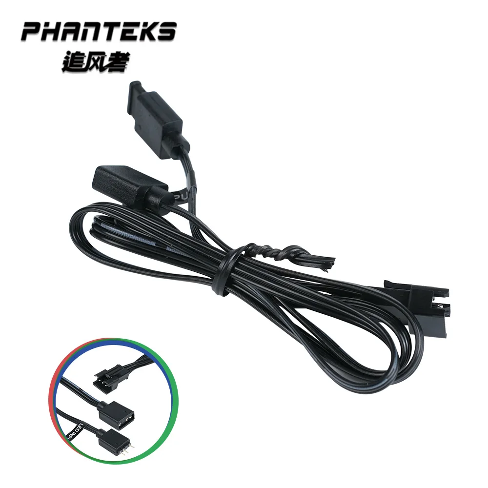 Phanteks ARGB 5V 3Pin Item Extension Cable AURA ASUS/MSI Motherboard Spliter For 5V (ARGB Halos,Light Strip,Fan)