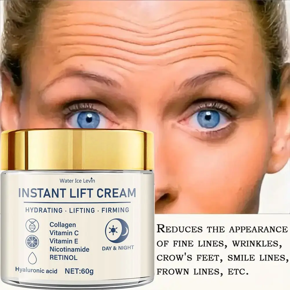 Crema Facial Reafirmante y Lifting - Rica en Ácido Hialurónico y Retinol, Tensa y Levanta la Piel, Hidrata la Piel