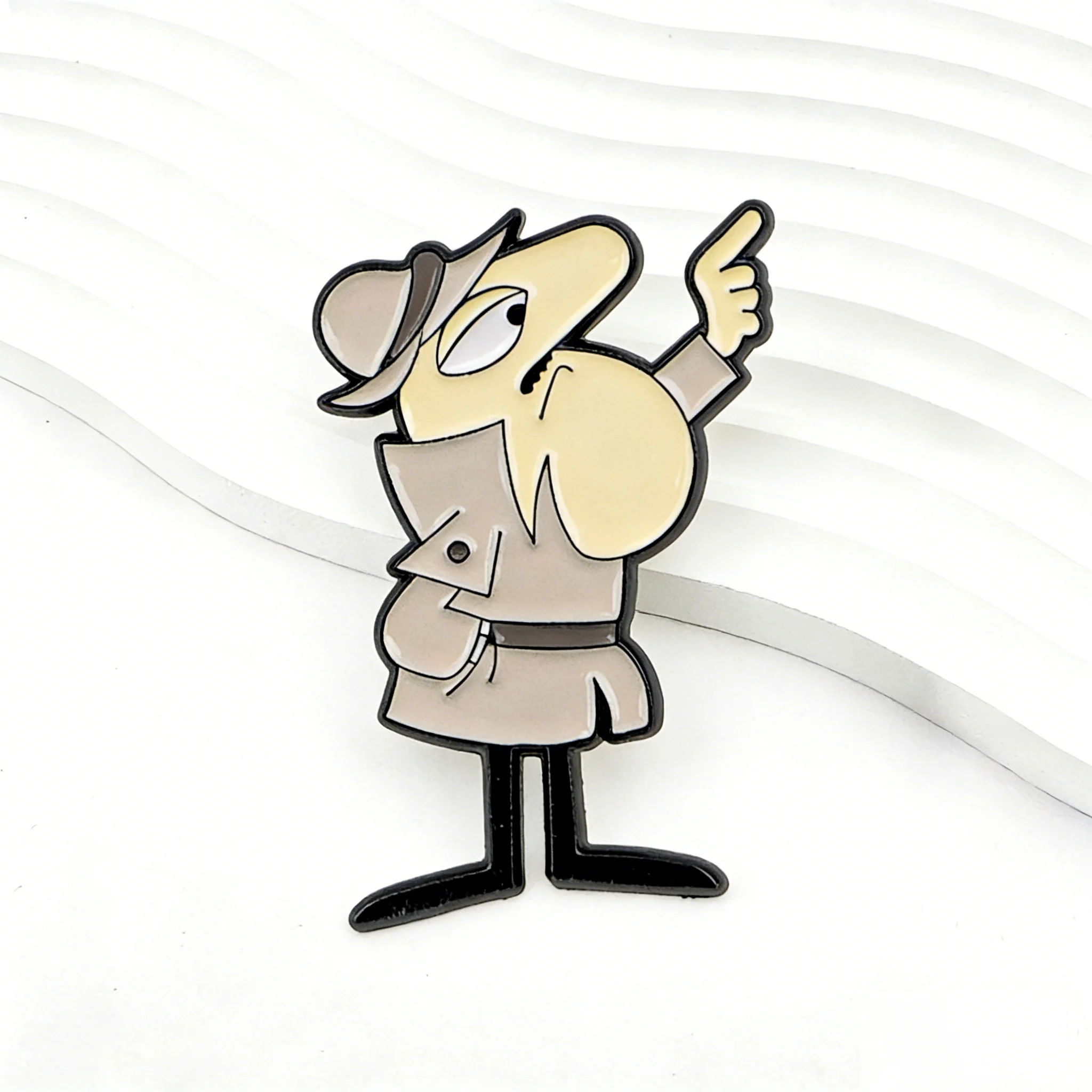 Cute Cartoon Detective Enamel Pins Cool Brooches Novelty Badges for Backpacks Jackets Hats Collection Gifts Cosplay Accessories