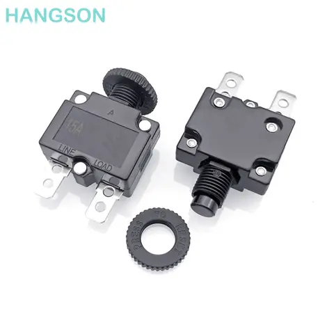 Current Overload Protector Switch Push 3A 4A 5A 6A 7A 7.5A 8A 10A 15A 18A 20A 25A 30A Thermal Circuit Breaker Waterproof Cover