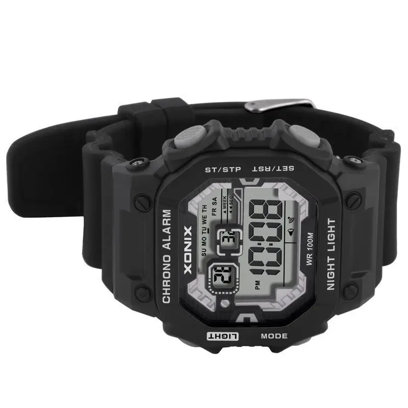 XONIX 新トレンドカップル親子ダイビング水泳防水 100 メートル発光クロノグラフアラームストップウォッチデジタル電子時計 NF