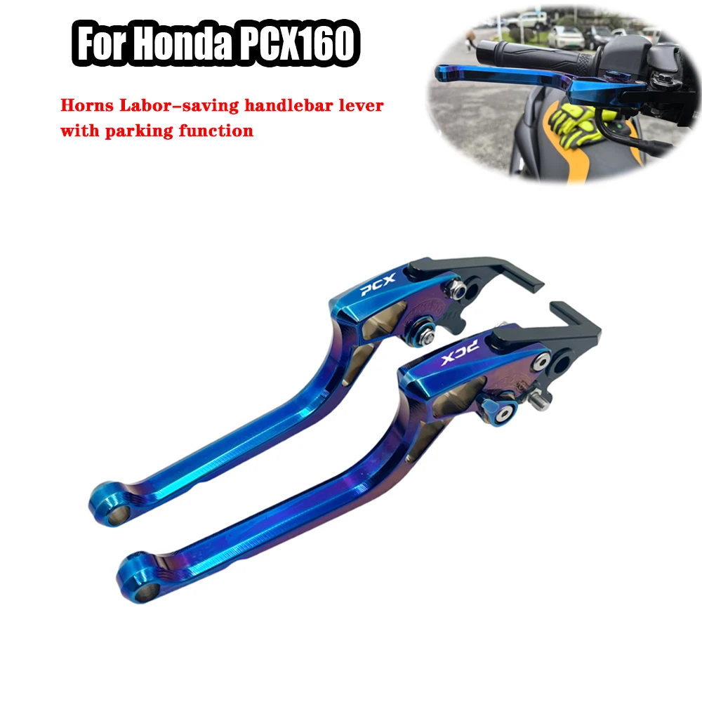 

Suitable modifiable aluminum alloy CNC brake horns For Honda PCX160 2021-2025 models new model parking horns Burnt titanium appe