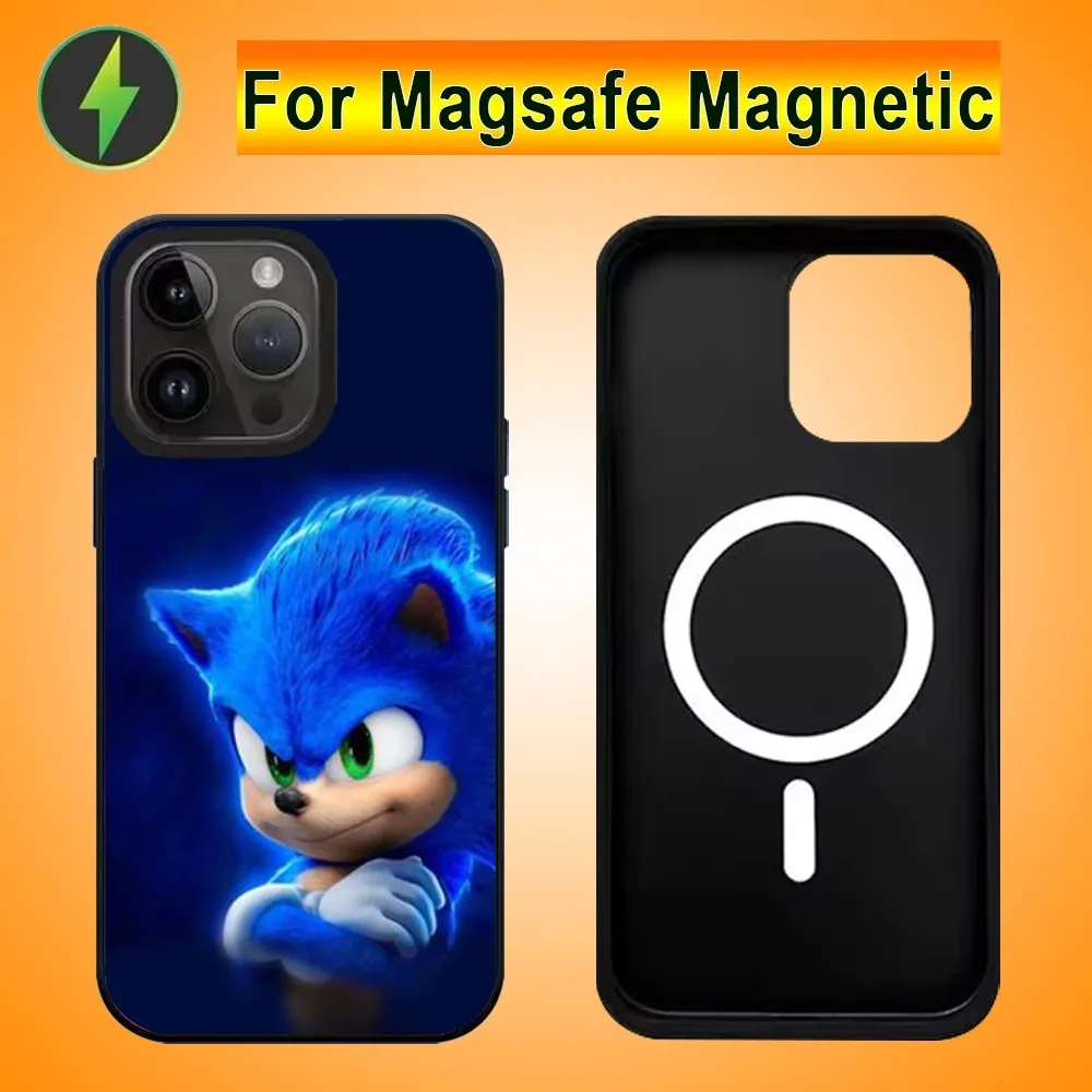 S-Sonic The H-Hedgehog Phone Case For IPhone 15 14 13 Pro Max 11 12 Mini Alex Mirror For Magsafe Wireless Charging Cover