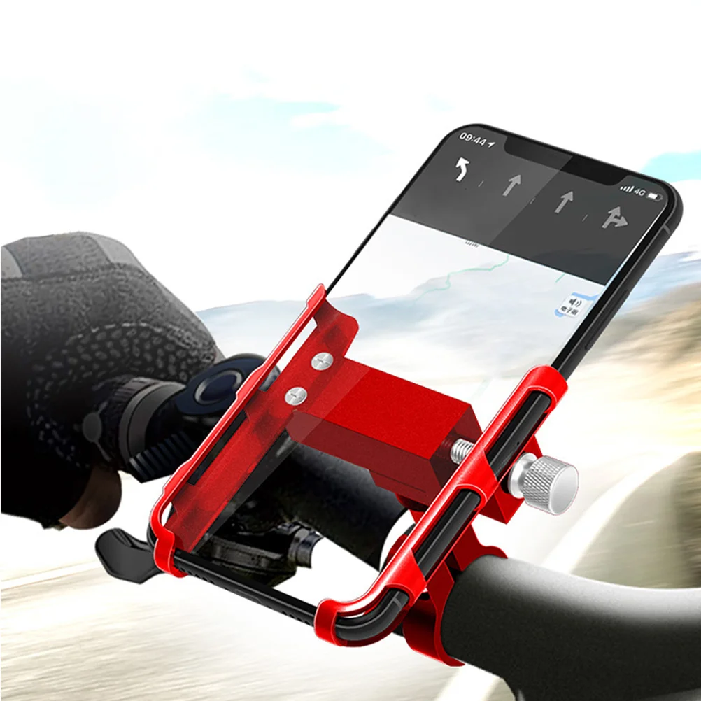 

Universal Motorcycle Phone Holder Aluminum Alloy Bike Navigation Stand Shockproof Mount for Smartphones and GPS Red
