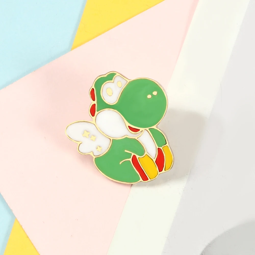 Cute Cartoon Frog Brooches Denim Enamel Lapel Pins Fashion Jewelrys For Woman Men Ornament Accessories Girls Animals  Bags Anima