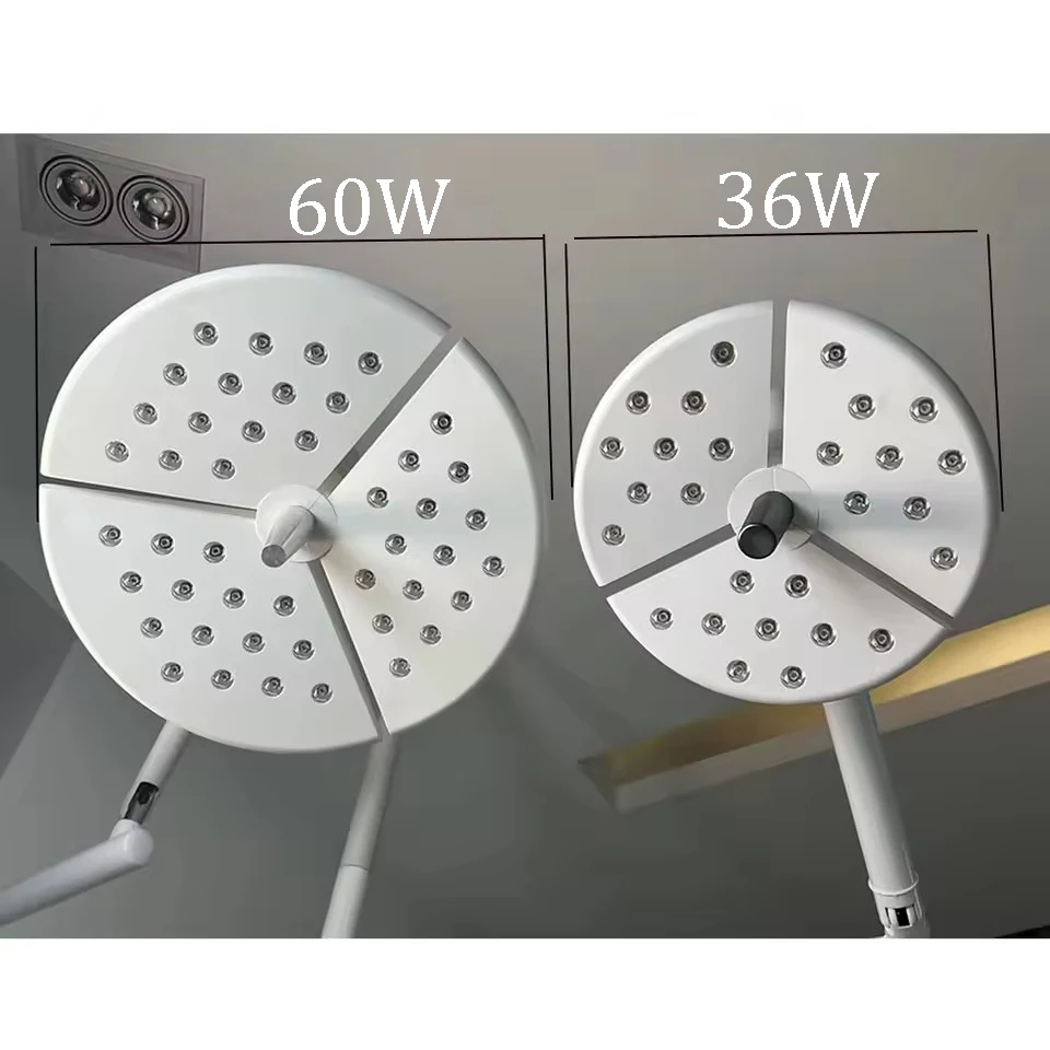 60W Brightness Medical Ceiling Lamp Veterinary Examination Shadowless Surgical Dental Led Light for Dental  Pet Surgery