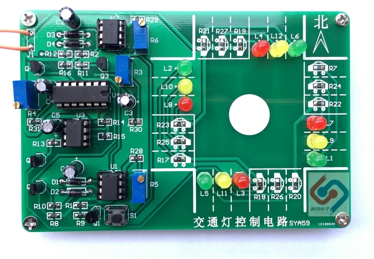 

Схема управления светофором, электронный комплект для обучения навыкам SYA59