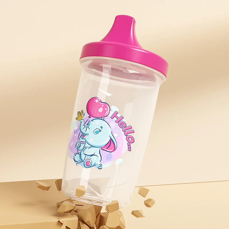 

1PCS 300ml Baby Feeding Cups For Infants And Young Children Portable Learning Drinking Water Cups Baby Stuff