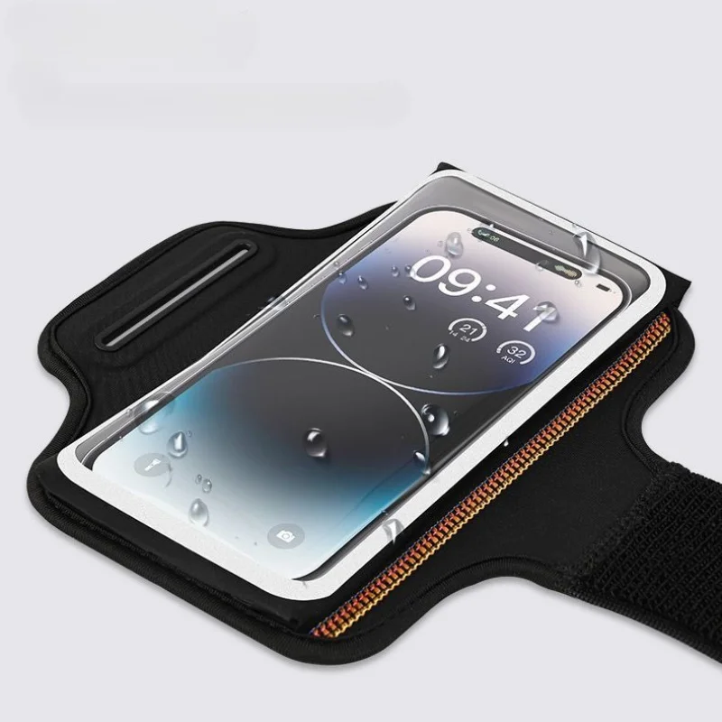 

Сумки для бега HAISSKY Upgrade Color Line для iPhone 17 16 Pro Max 17 Air 16E 14 15 Plus с сенсорным экраном и повязкой на руку для телефона