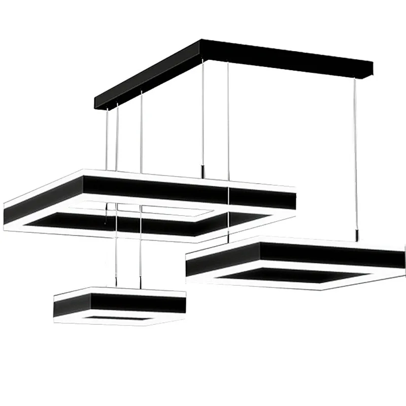 

New Living Room Light Modern Simple Square Frame Atmosphere Living Room Main Light