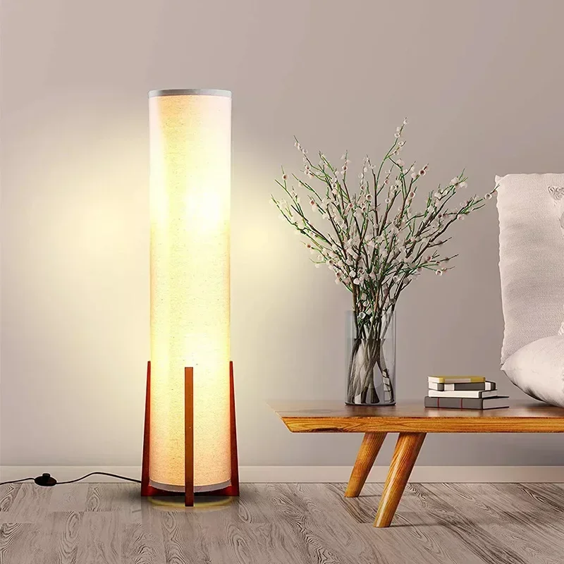 

Nordic Fabric Floor Lamp Japanese Desk Lamp for Living Room Study Reading Light Bedroom Bedside Designer Floor Lamp