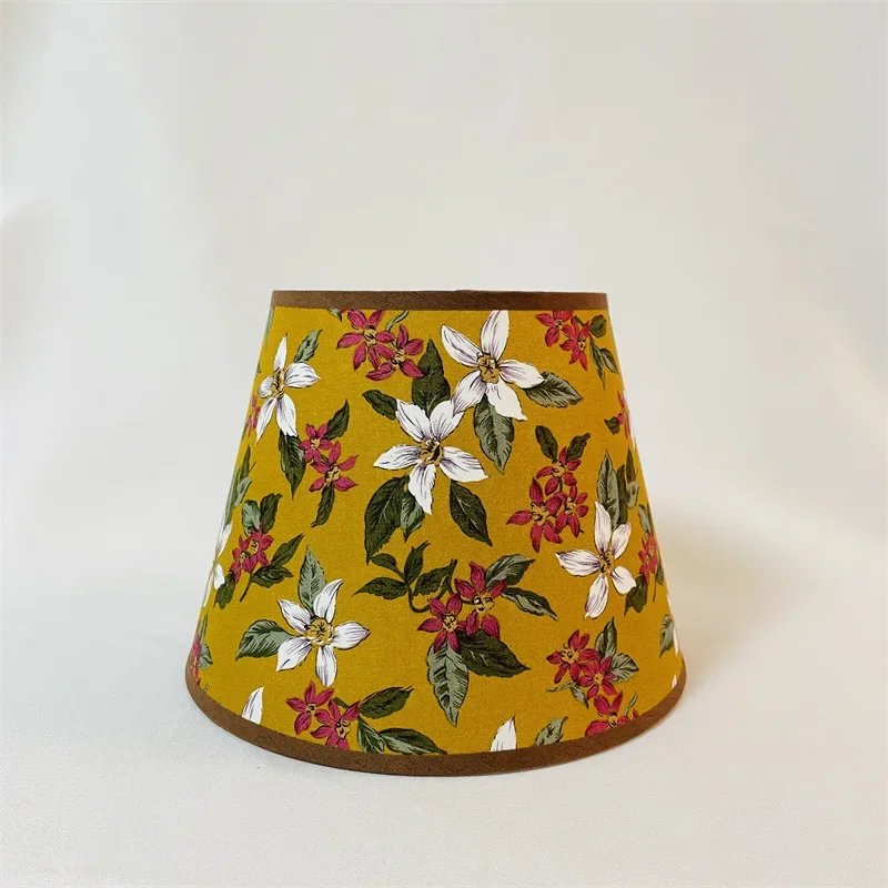 

Flower Cloth Lampshade E27 Wall Lamp Accessories Bedroom Study Homestay Desk Lamp LampCovers