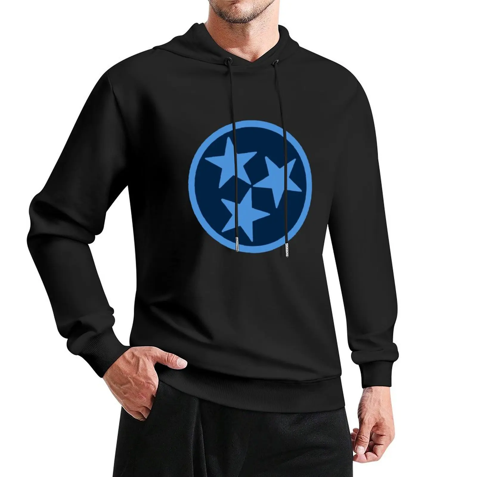 Two-Tone Blue Tri-Star (#1) Pullover Hoodie fashion men men's coat hoodie for men