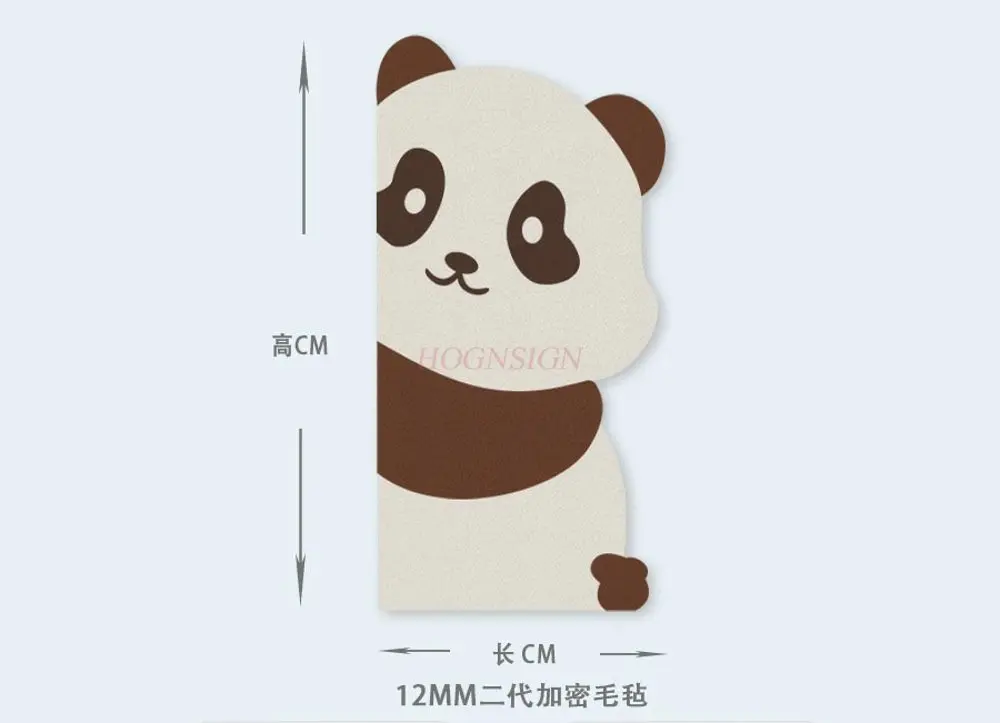 قطعة واحدة من ملصقات الحائط المزخرفة الباندا، تخطيط الجدار الثقافي، لوحة لباد غرفة الأطفال غير المثقوبة ثلاثية الأبعاد #2