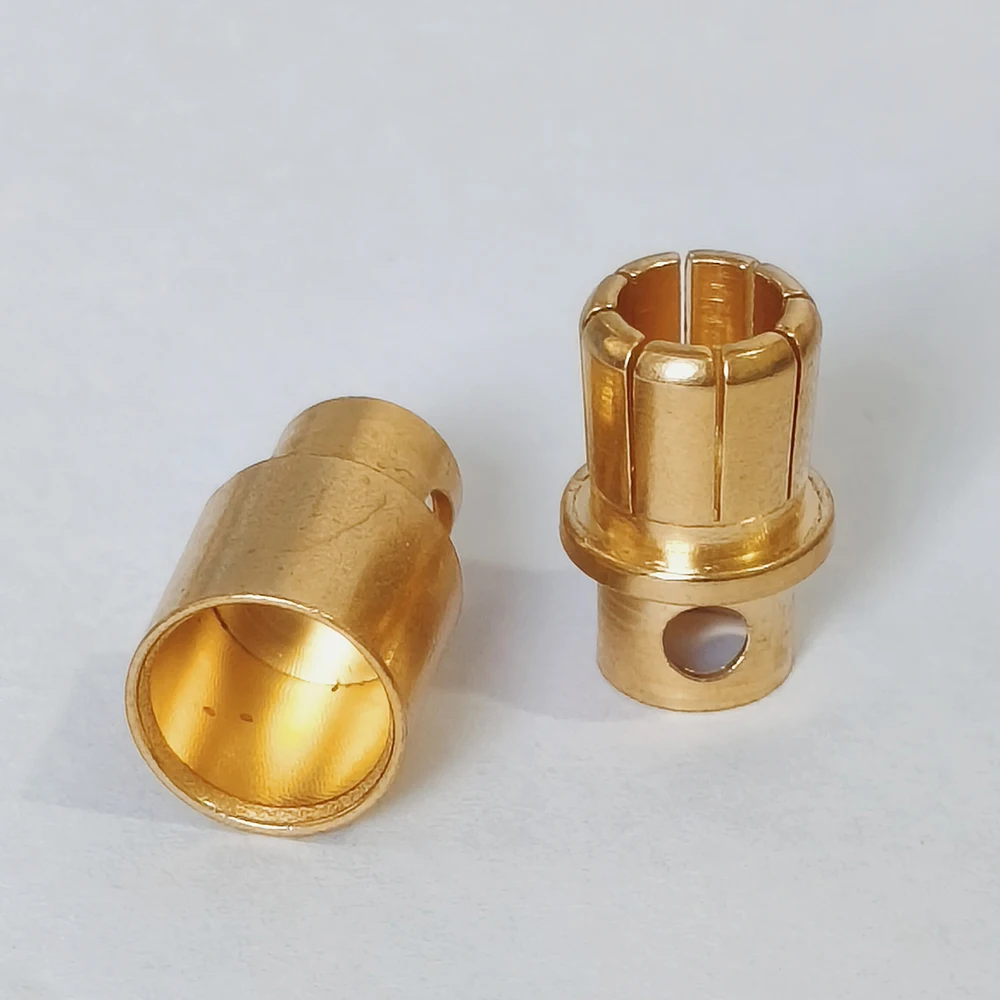 5 Stück 8-mm-Bananenstecker, männlich und weiblich, aus reinem Kupfer, zum Löten, Hochleistungs-Kugelklemmen für die Verbindung von RC-Akku- und Stromkabeln. – Detail 3