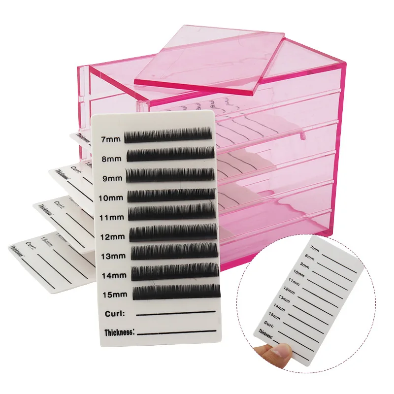 False Eyelash Storage Box 5 Layers Acrylic Pallet Lash Holder Pallet Individual Eyelash Extension Glue Display Stand Makeup Tool