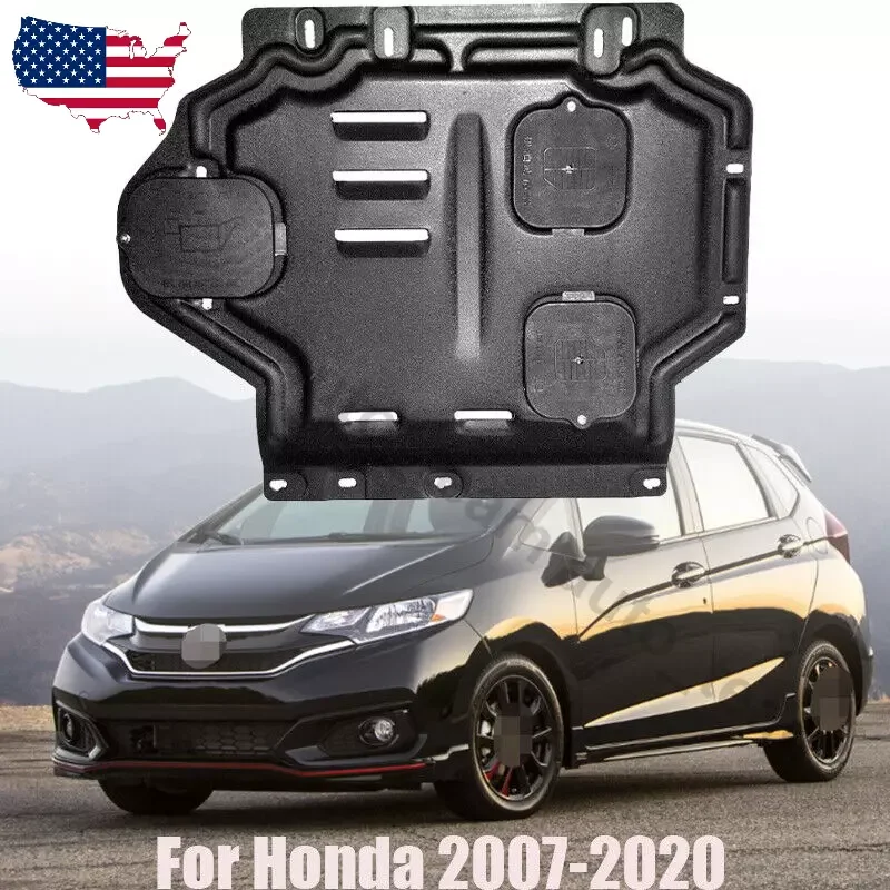 

Under Engine Guard Board Splash Shield Mud Fender Plate For Honda Fit 2007-2020 Cover Black Car Mudflap Mudapron Mudguard Lid