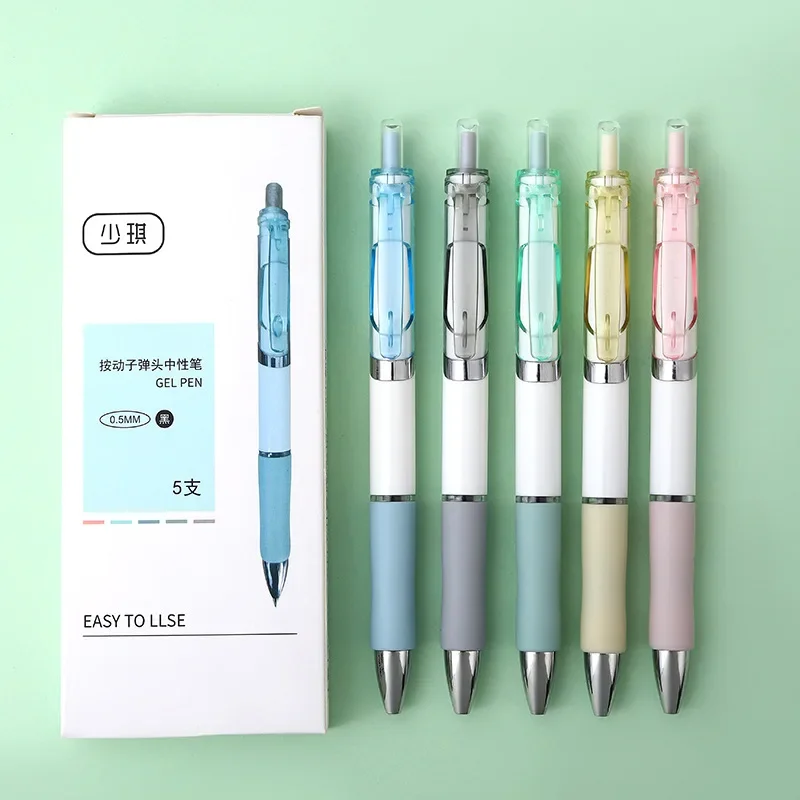 100 pcs/lot Simple Colorful ST Tip Mechanical Gel Pens For Writing School Office Supplies Gift Stationery Wholesale