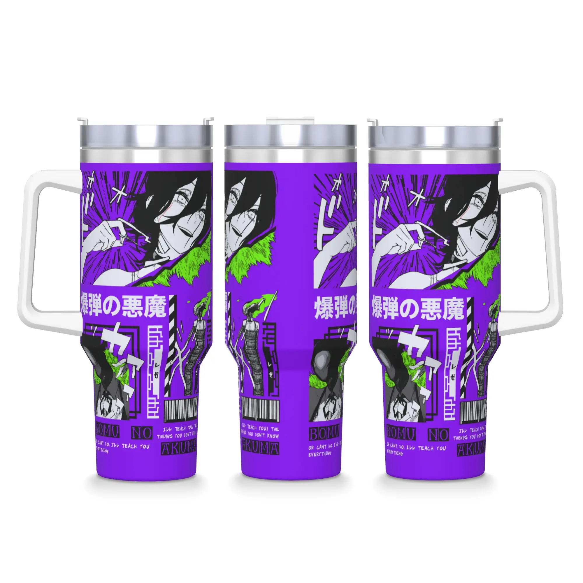 Chainsaw Man Reze   Tumbler  Cold Drink Water Bottle Heat Preservation Stainless Steel Thermal Mug Printed Travelist Mugs Cup