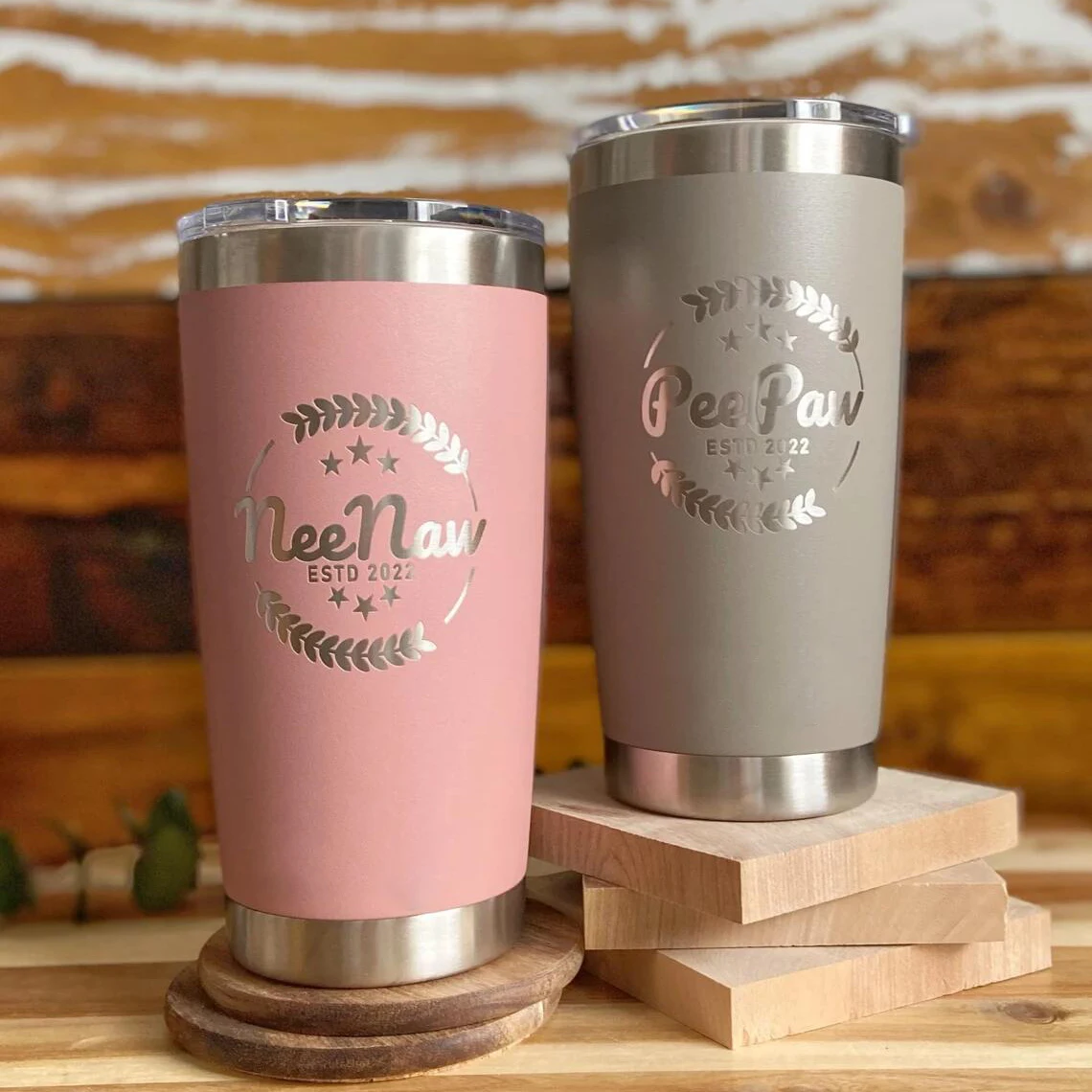 

Custom Laser Engraving 20oz Travel Mug Insulated Tumbler Stainless Steel Car Ice Cup Camping Vacuum Insulation Water Coffee