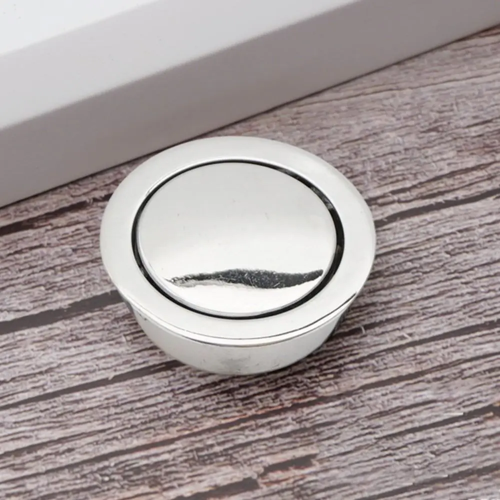 Modern Stainless Steel Hidden Door Handles Flip Round Hidden Door Knob Handle Hardware Wardrobe Cabinet Handle Pull Tatami