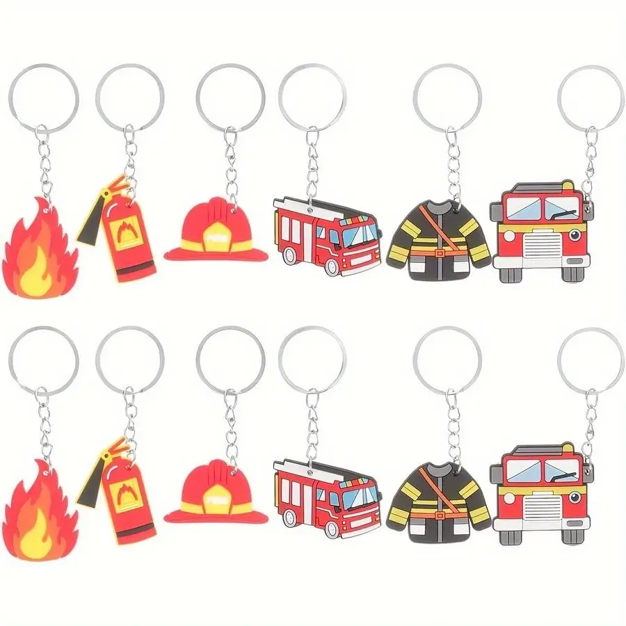 1/5/10/20/50/100pcs Gift for Her/Him: 36 Fire-Themed Keychains, Party Favors Funny Positive Mini Items For Moms Daughters Friend