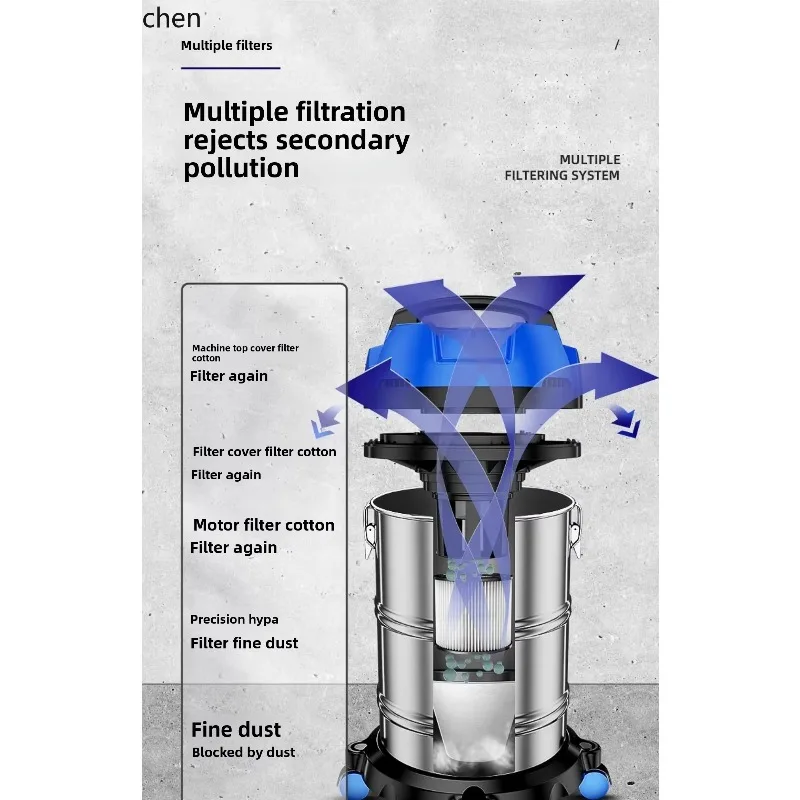 JX-26  Vacuum Cleaner Household Large Suction Powerful High Power Car Wash Commercial Industrial Vacuum Cleaner