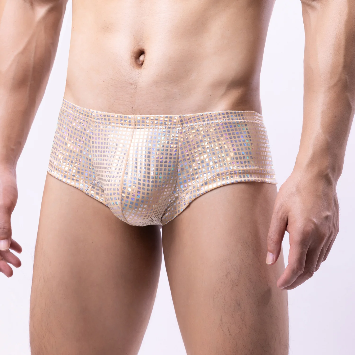 3 Pack Mens Boxer Shorts Metallic Sequin Design Comfortable For All Seasons Nightclub Casual Running Wear 5 Colors Available