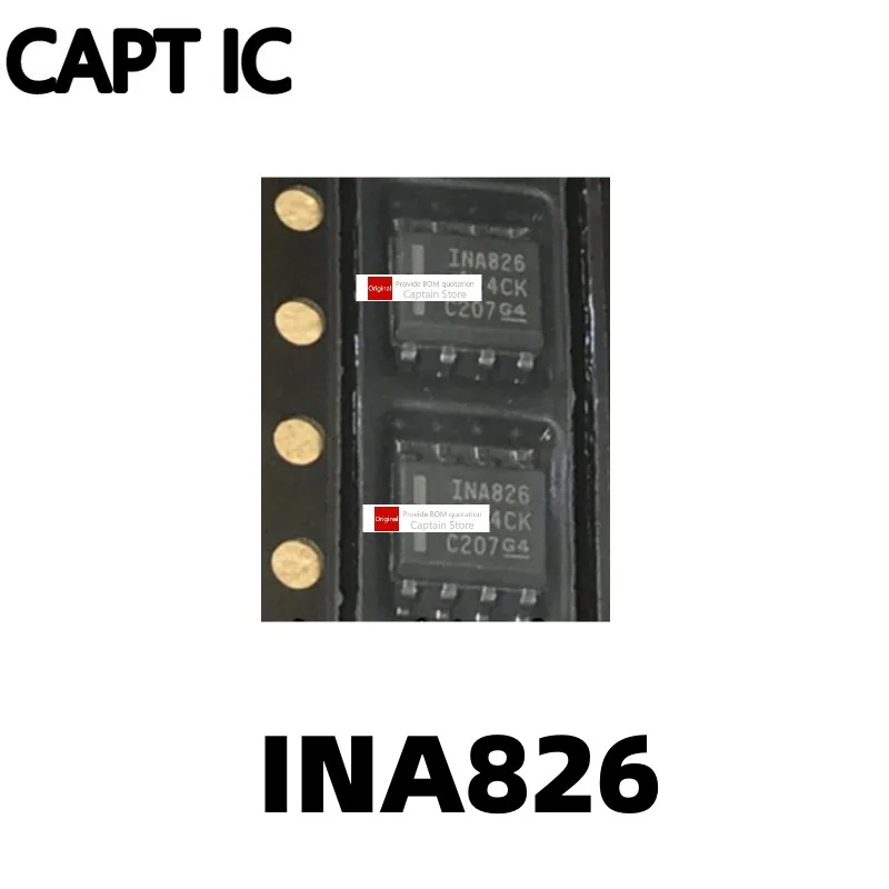 5PCS INA826AIDR INA826AID INA826 SOP-8 Instrument Amplifier IC Chip
