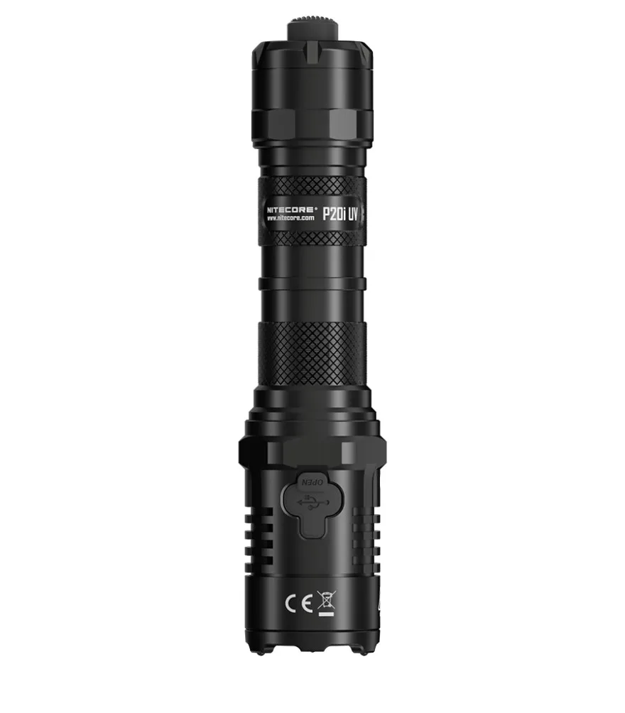 NITECORE P20i UV 1800 Lumens Self Defense LED Tactical Flashlight USB-C Rechargeable Dual Light Source Outdoor Hunting Torch