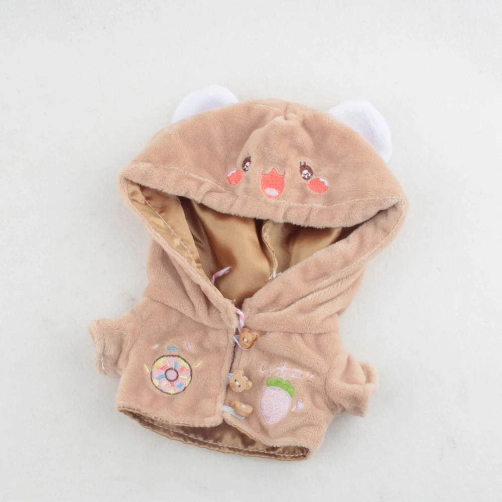 Doll Clothes for 20cm Korea Kpop EXO Dolls Plush Star Doll's Clothing Mini Cartoon Animal Hoodies Accessories